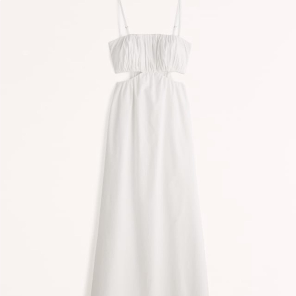 Abercrombie and Fitch Women’s Bubble Top Maxi Dress, White, Size: XSP